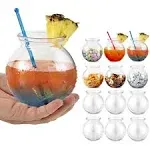 Stock Your Home Small Round Plastic Fish Bowls