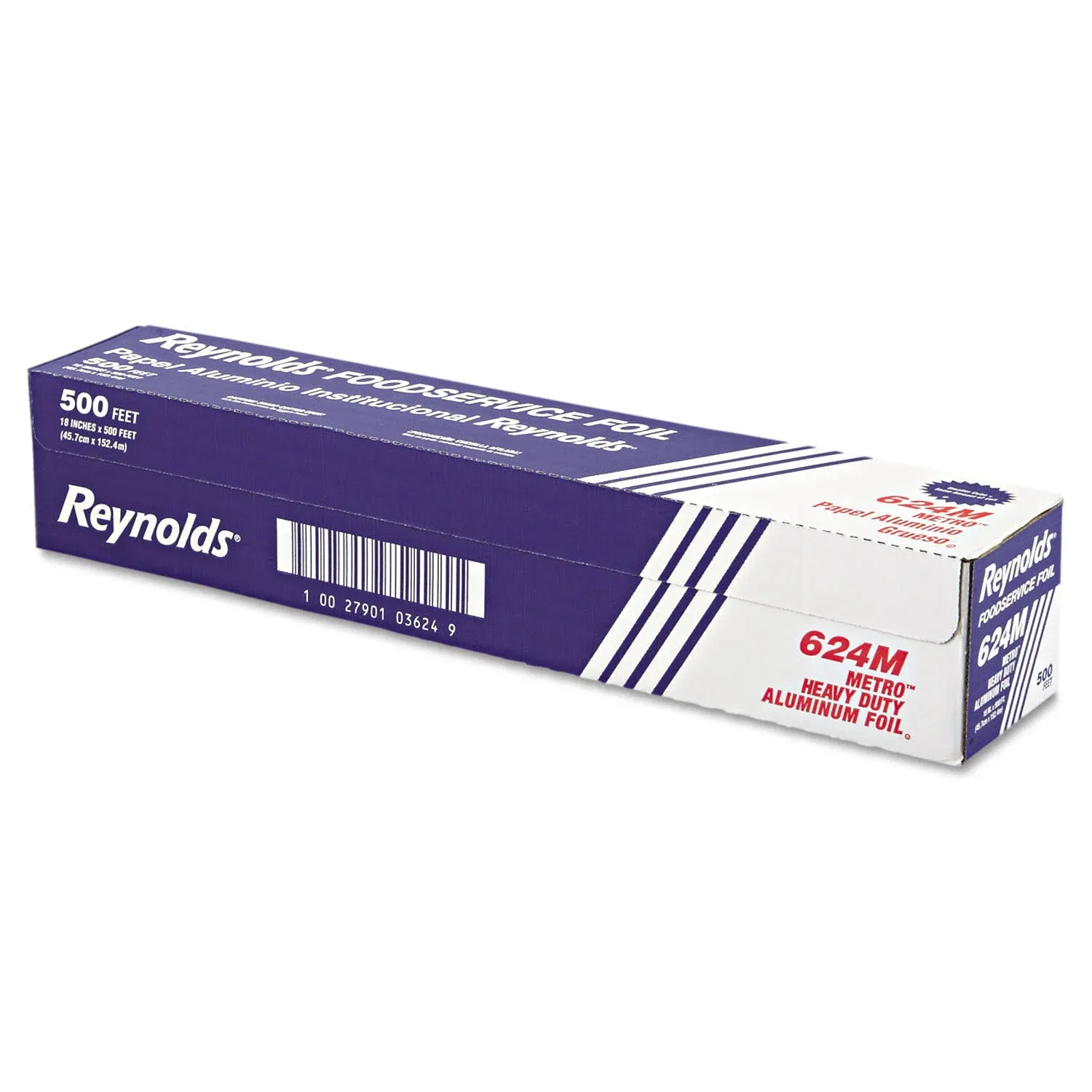 Reynolds Metro Aluminum Foil Roll, Lighter Gauge, 18" x 500ft, Silver (RFP624M)