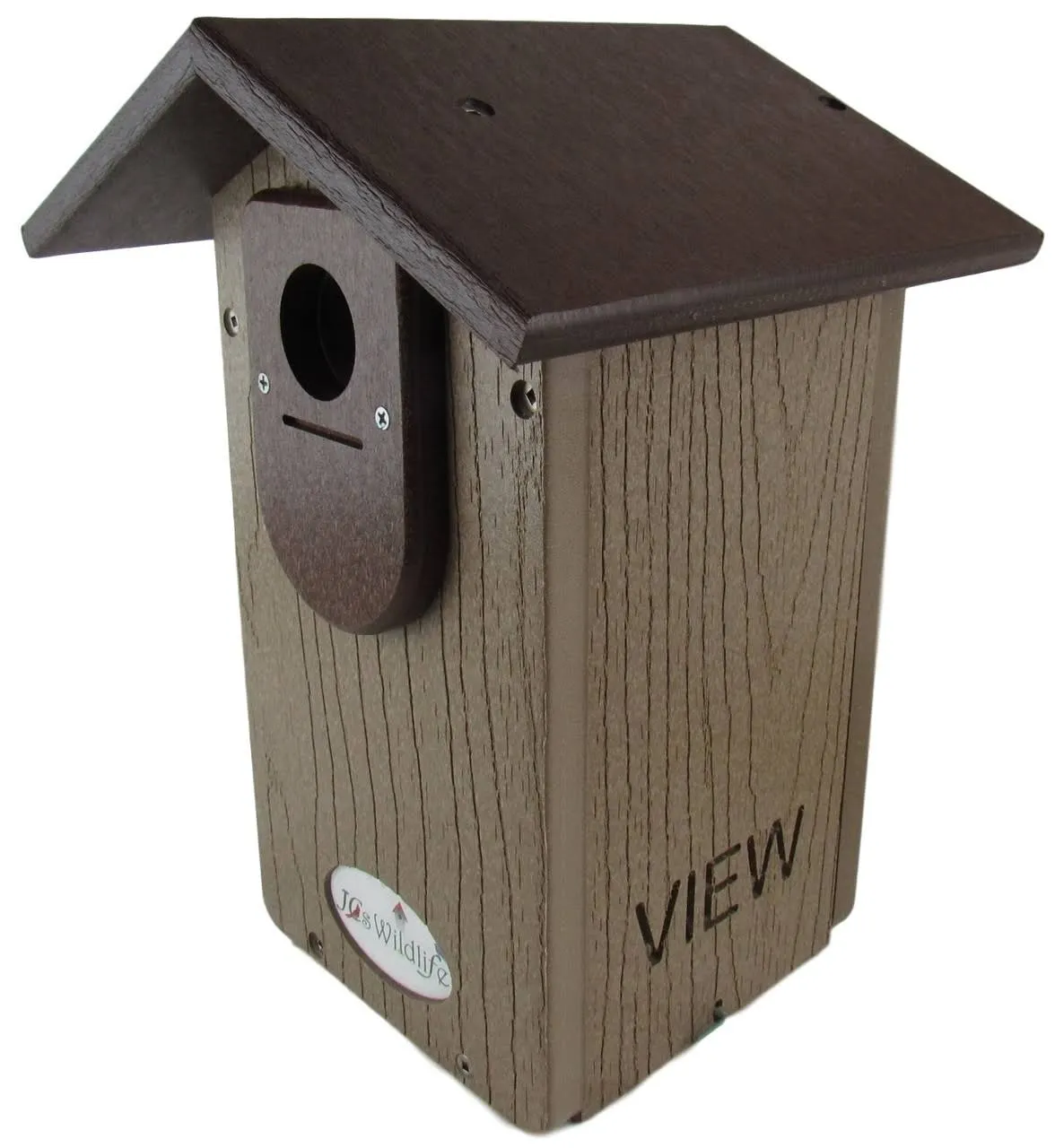 JCS Wildlife Brown Recycled Ultimate Bluebird House w/ Brown Roof