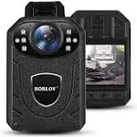 BOBLOV KJ21 Body Camera, 1296P Body Wearable Camera Support Memory Expand Max ...