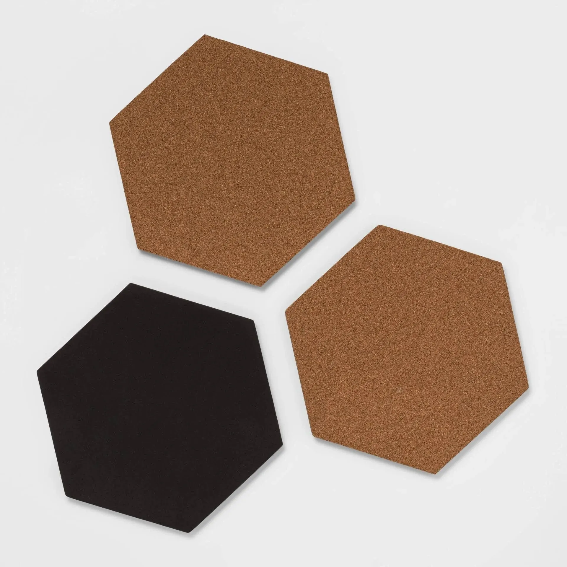 U Brands Hexagon Cork Bulletin Board Tiles