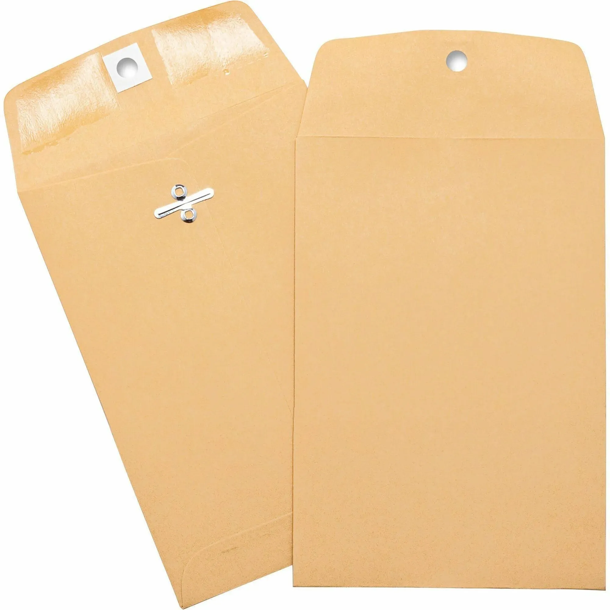 Business Source 36672 Hvy-duty Clasp Envelopes 5-Inch x7-1/2-Inch 100/BX Brown Kraft