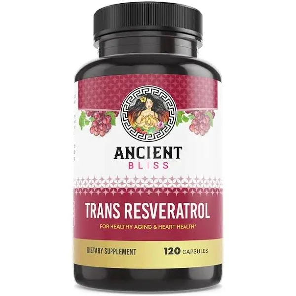 Ancient Bliss Resveratrol Powerful Antioxidant Supplement with Green Tea, Grape ...