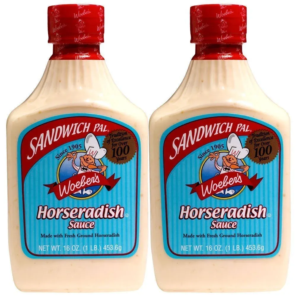 Woeber's Sandwich Pal Horseradish Sauce, 2-Pack 16 oz. Squeeze Bottles