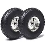 (2 Pack) 10″ Heavy-Duty Replacement Tire Wheel - 4.10/3.50-4″ for Hand Trucks