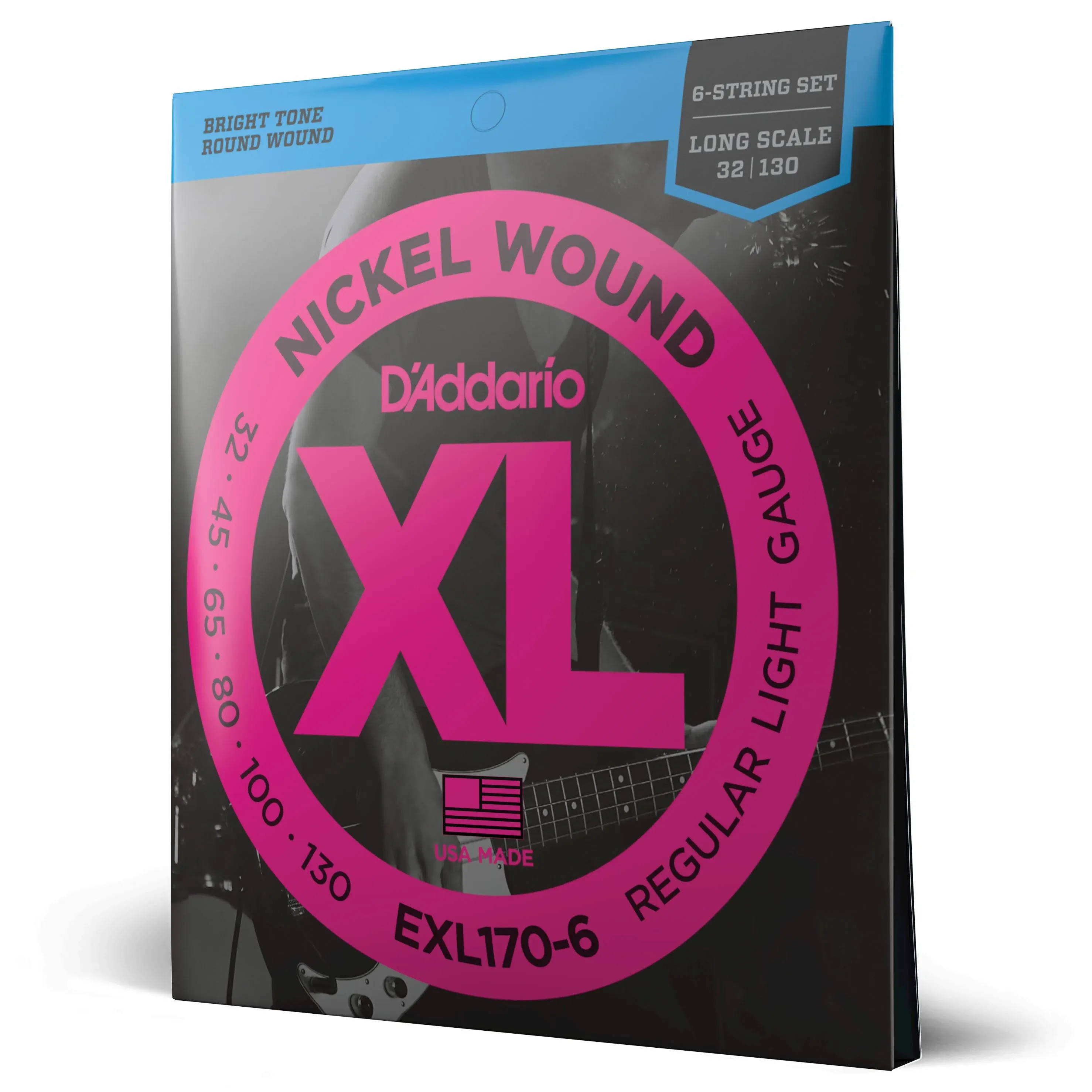 "D'Addario 6-String Nickel Wound Bass Guitar Strings"