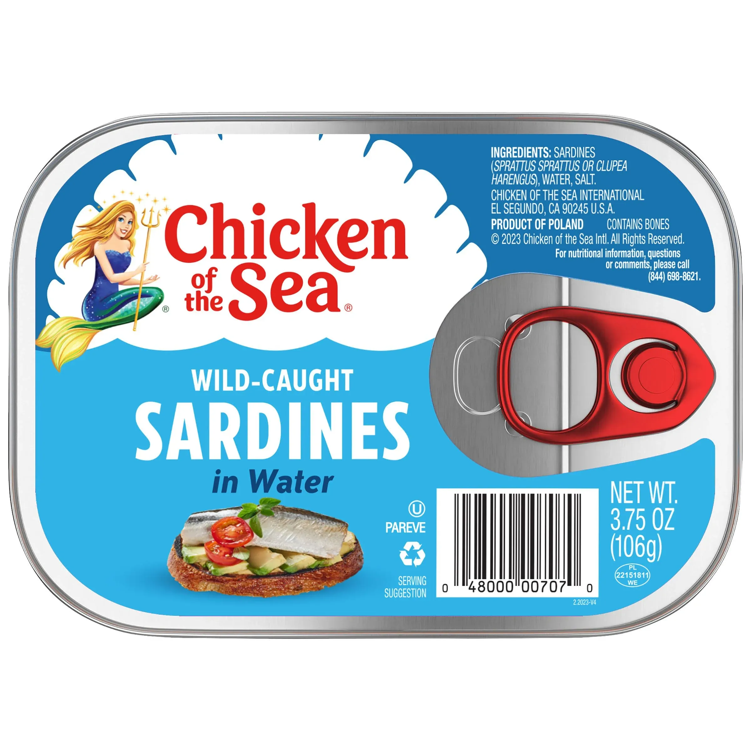 Chicken Of The Sea Sardines in Water - 3.75 oz