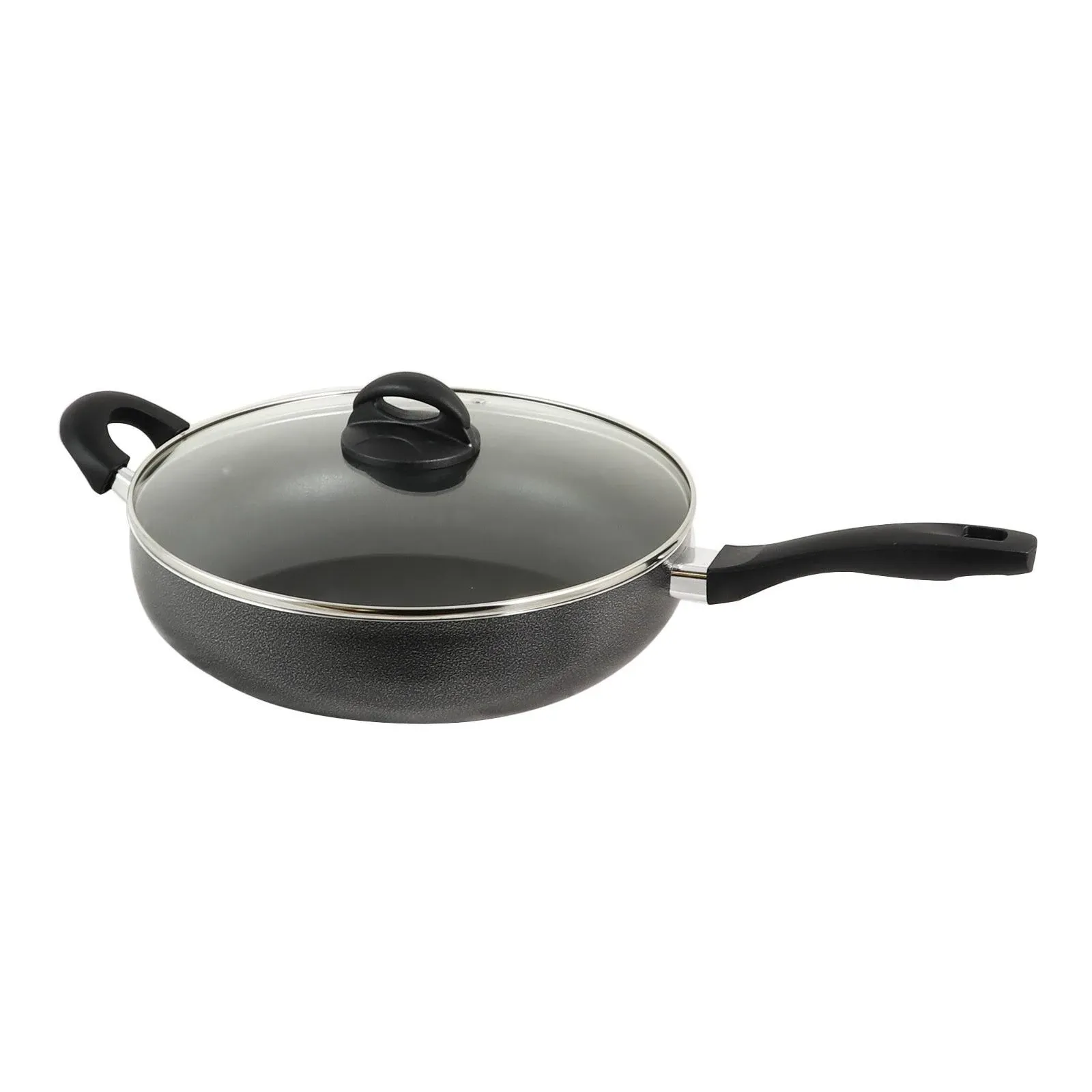 Oster Clairborne 12" Saute Pan with Lid - Charcoal Gray