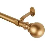 Elrene Home Fashions Cordelia Single Curtain Rod with Globe Ball Finials