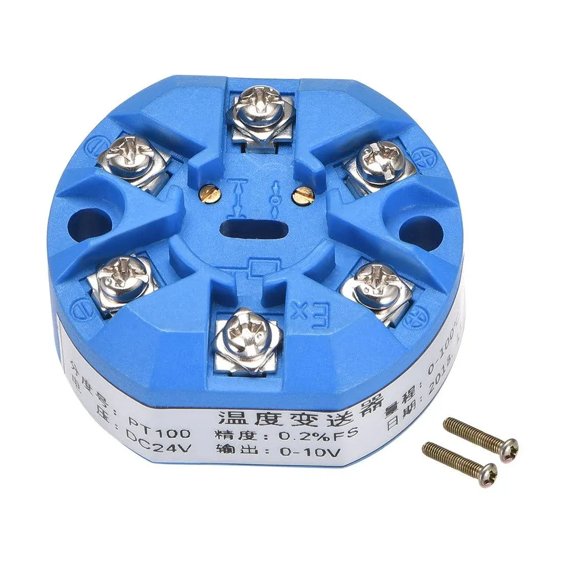 Pt100 Temperature Sensor Transmitter 24V DC 0-10V 0°C to 100°C