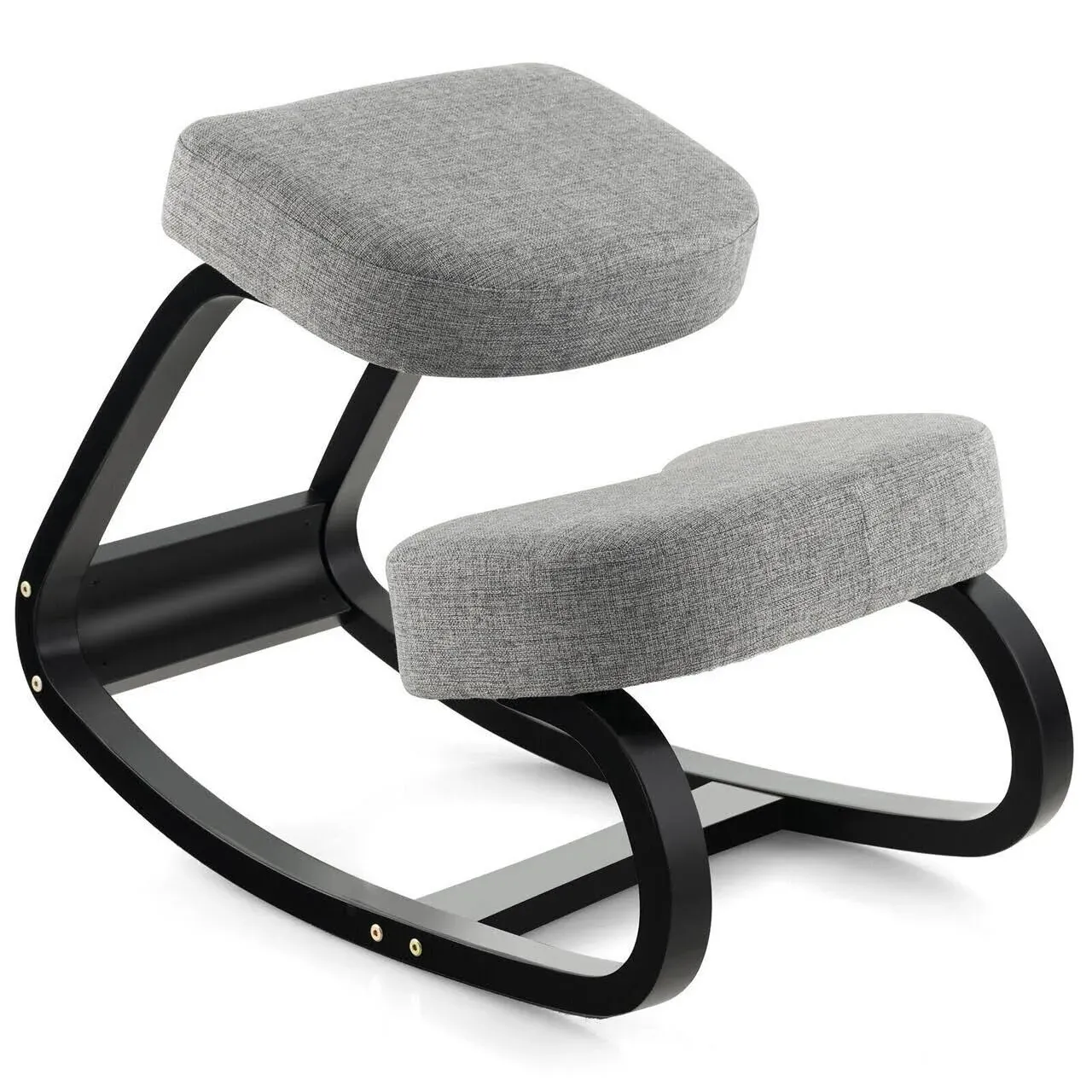 DORTALA Ergonomic Kneeling Chair, Rocking Knee Chair for Upright Posture, Home Office Ergo Kneel Support Stool, Relieving Back and Neck Pain & Improving Posture