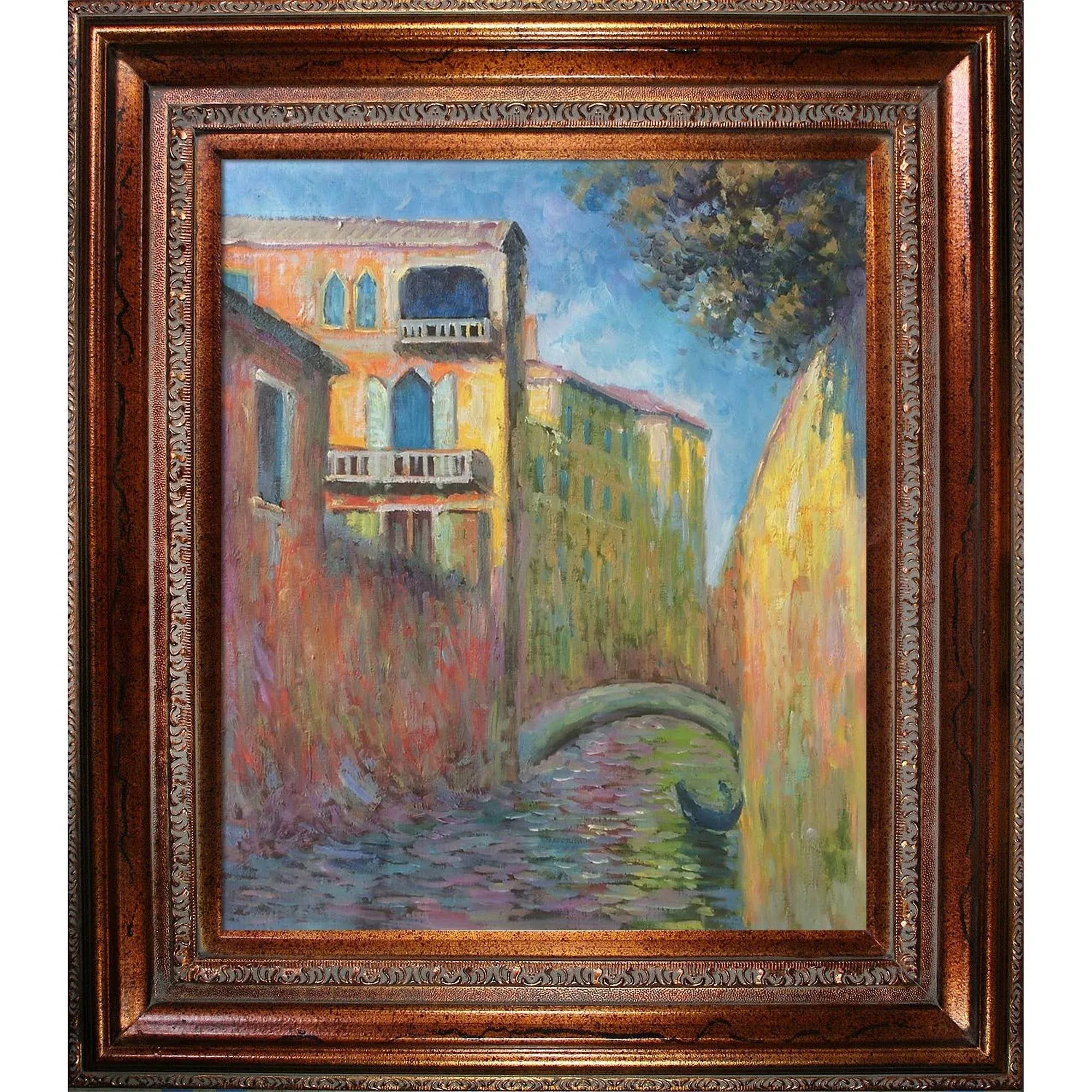 La Pastiche Claude Monet 'Venice, Rio della Salute' Hand Painted Oil Reproduction