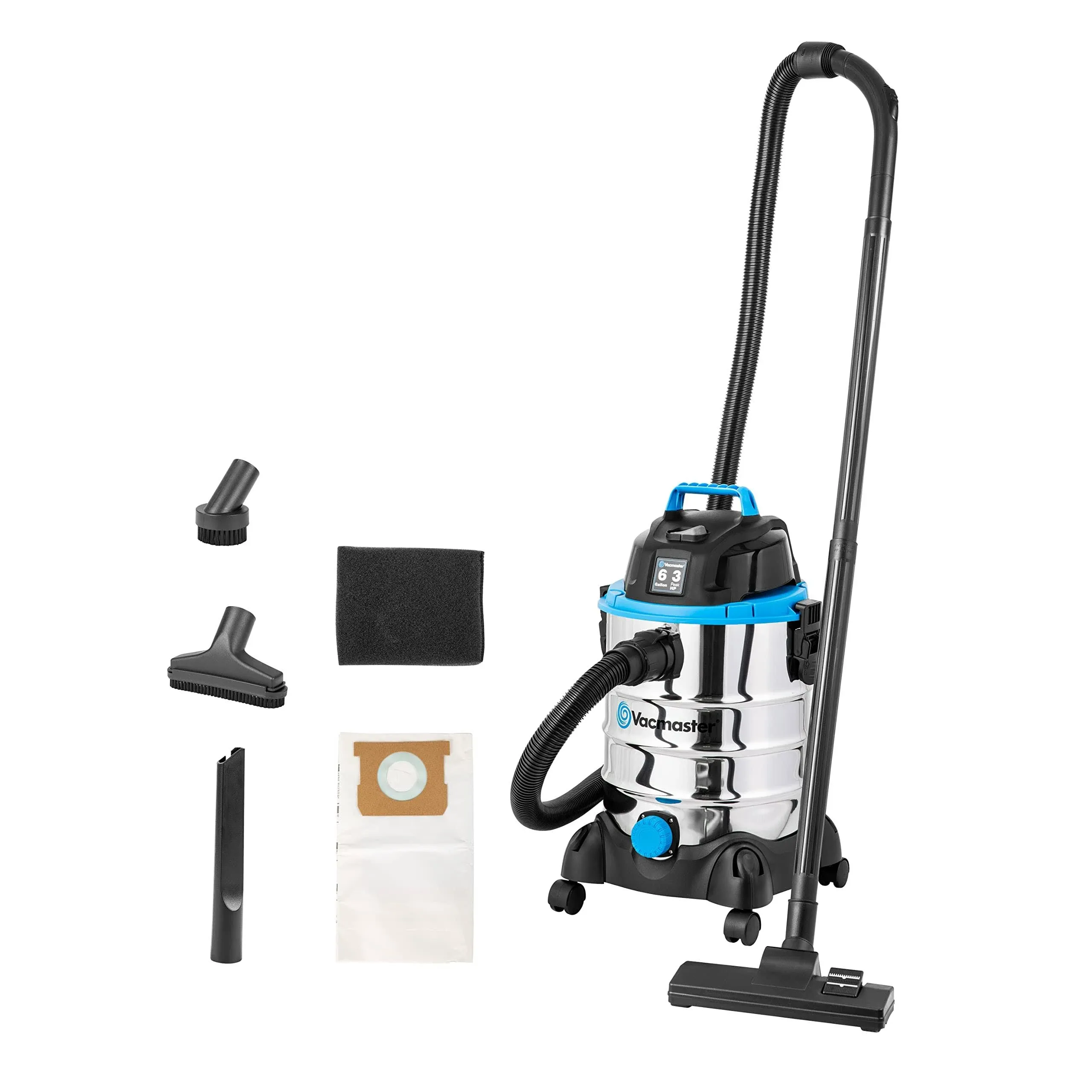 Vacmaster 6 Gallon Stainless Steel Wet / Dry Vacuum