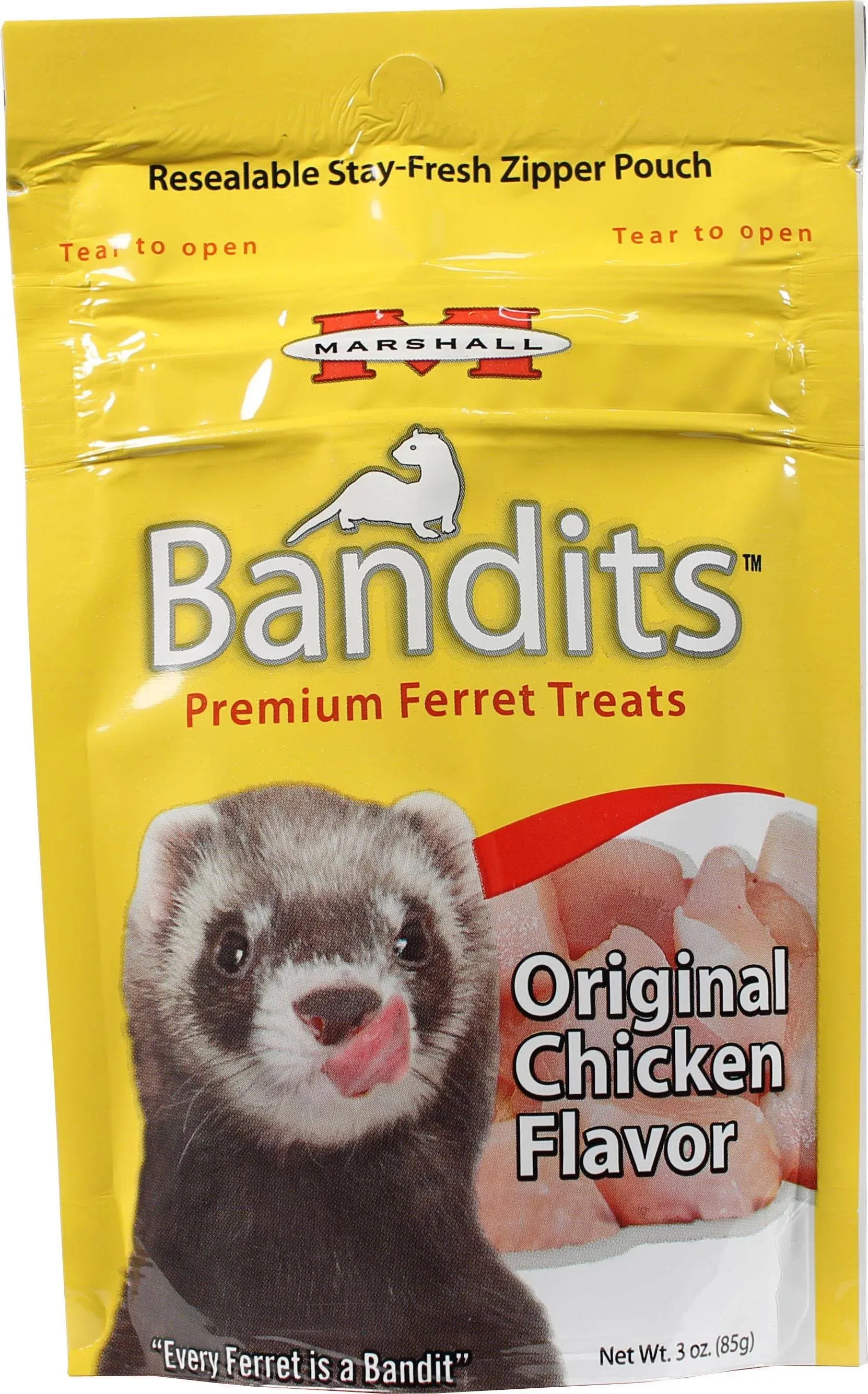 Marshall Bandits Premium Ferret Treats, Chicken, 3 oz.