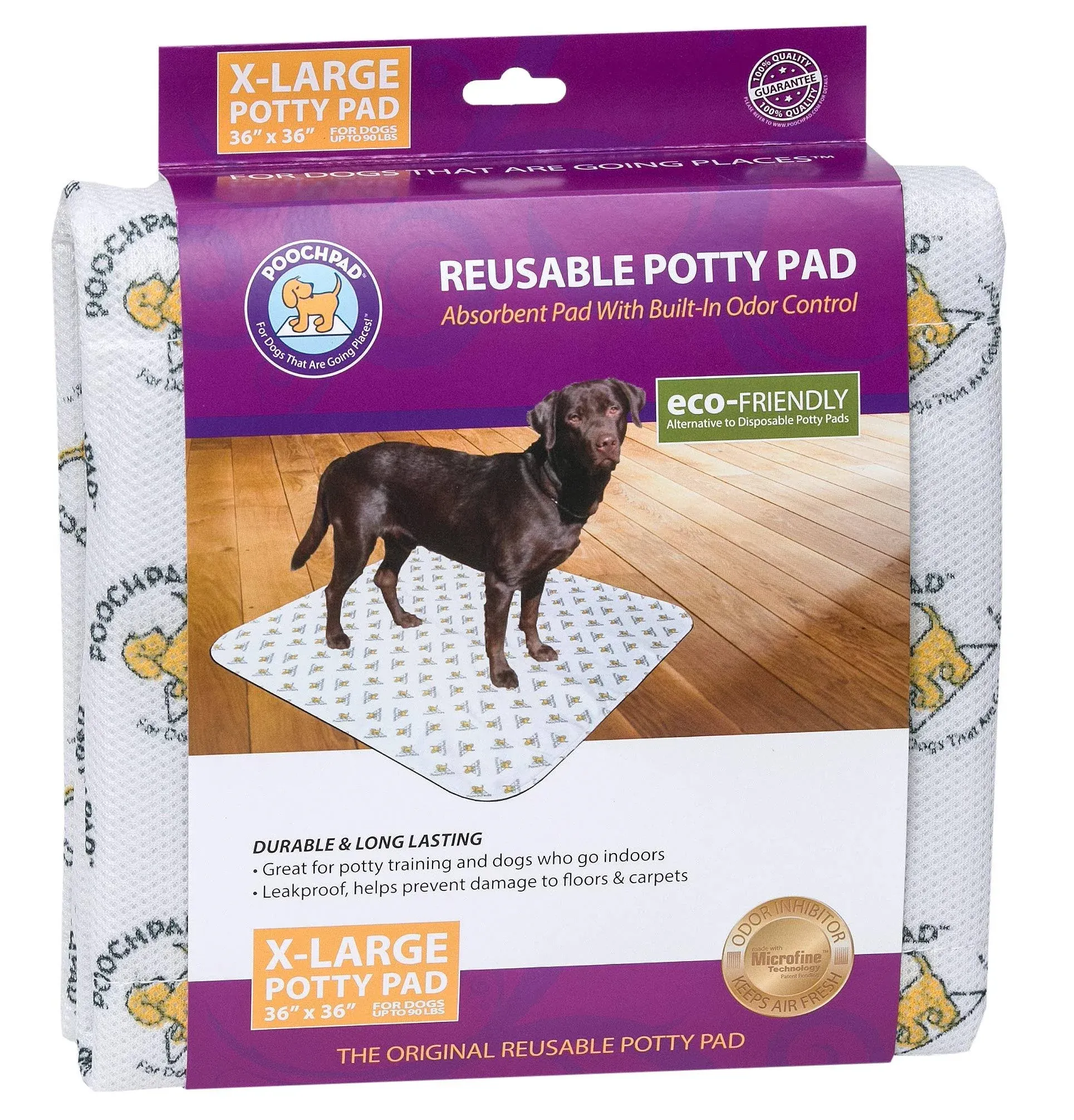 PoochPad White - Reusable Absorbent Potty Pad-X-Large 36"x36"