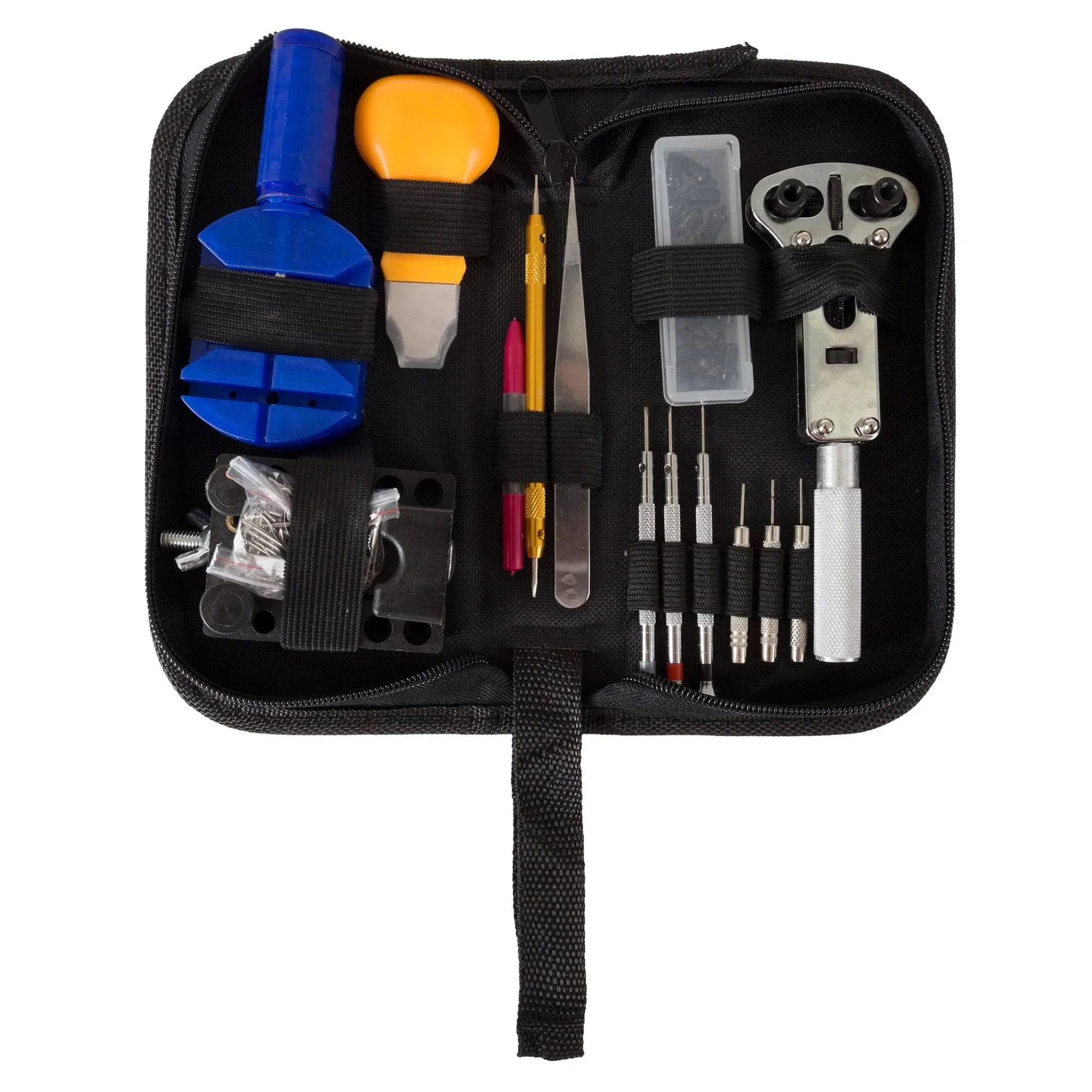 Stalwart 144 Piece Watch Repair Kit Tool Set for Repairing Watches Including Opener