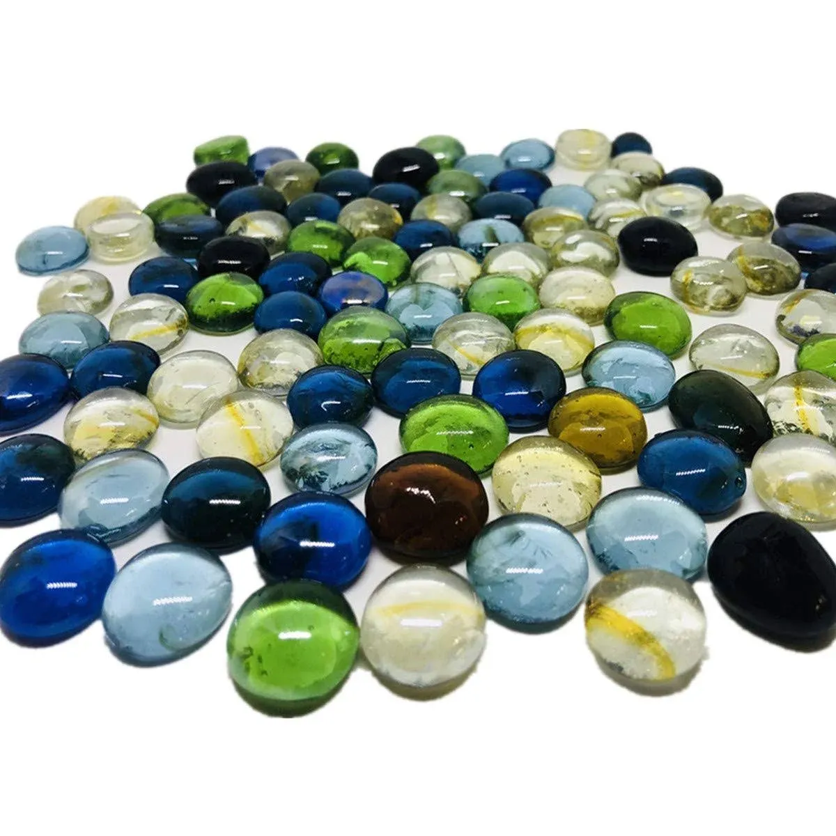 TSY Tool 3 lb (approx 300 Count) 3 Bags Mixed Color Glass Gems Pebbles Stones ...