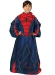 Spider-Man Costume Throw Youth Blanket With Sleeves Blue