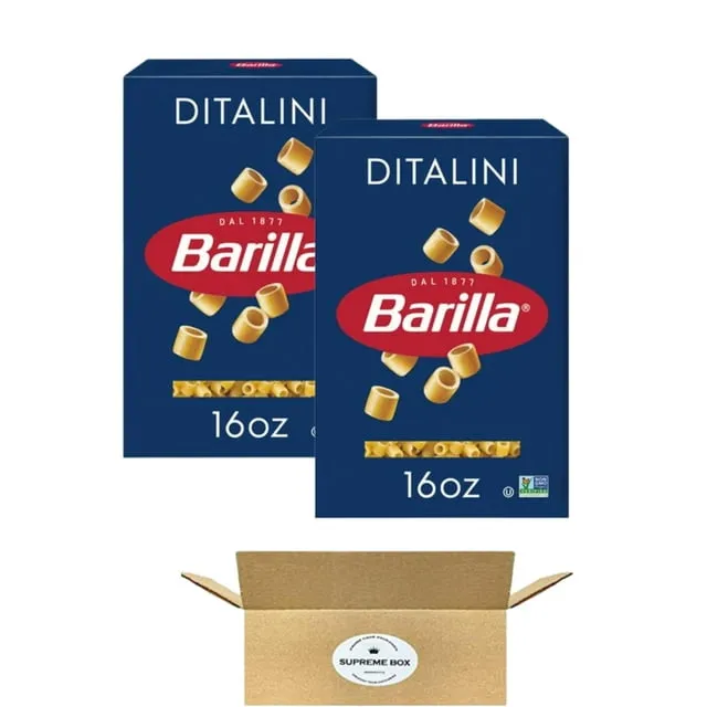 Barilla Ditalini Pasta - Non-GMO Pasta Made with Durum Wheat Semolina - Kosher Certified Pasta, 16 oz. box - Pack of 2 (32 oz. in total)