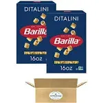 Barilla Ditalini Pasta - Non-GMO Pasta Made with Durum Wheat Semolina - Kosher Certified Pasta, 16 oz. box - Pack of 2 (32 oz. in total)