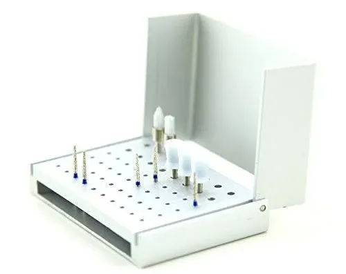 Dental Power New Dental 56 Holes Diamond Burs Holder Block Disinfection Box