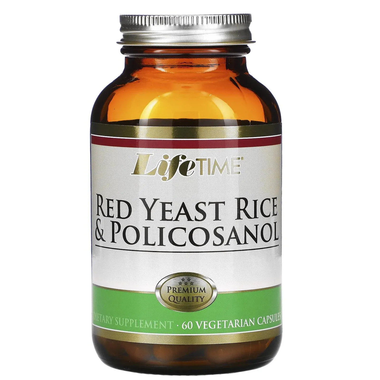 Lifetime Vitamins Red Yeast Rice & Policosanol 60 Vegetarian Capsules