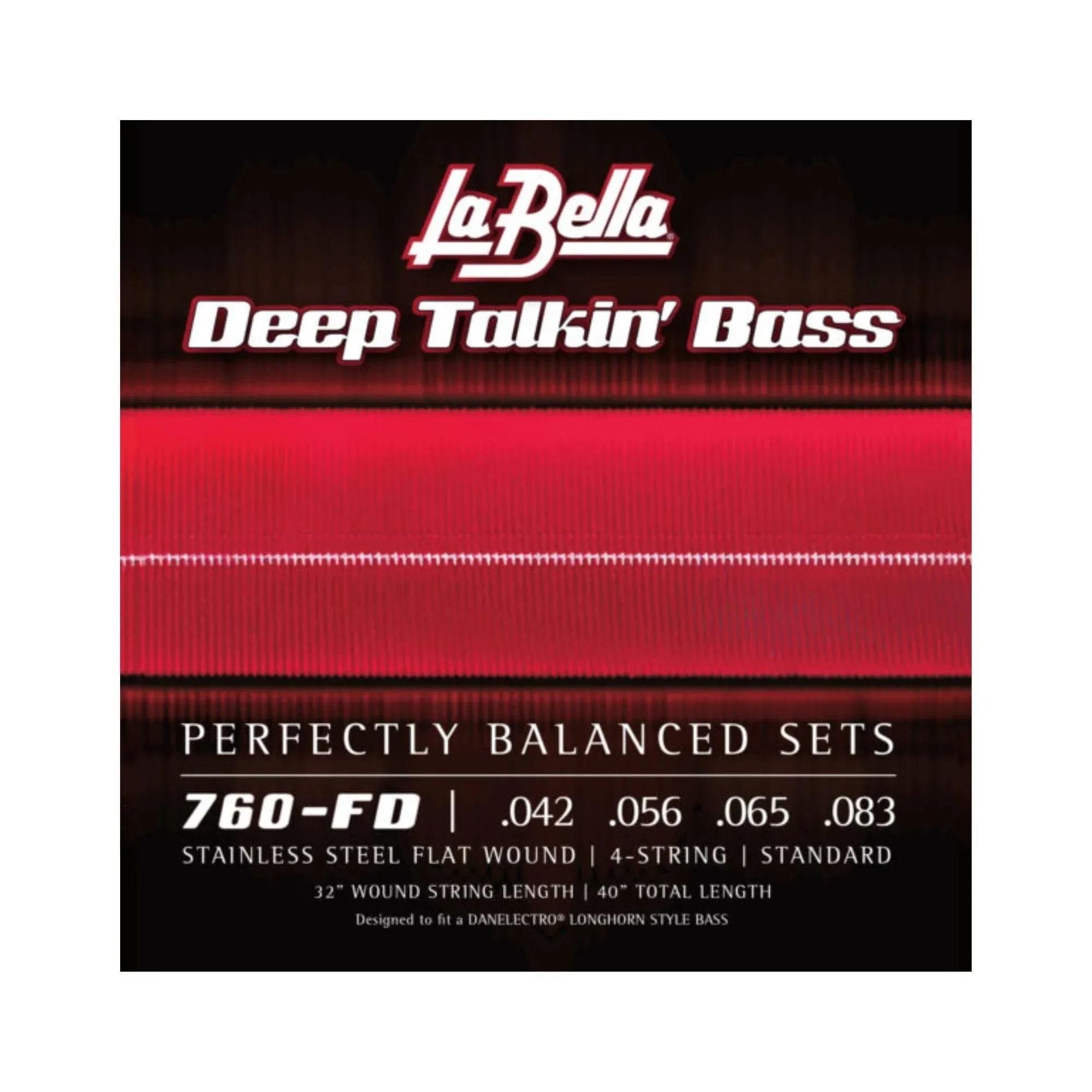 La Bella 760-FD (Dan Electro Bass) Stainless Flats (Flatwound)