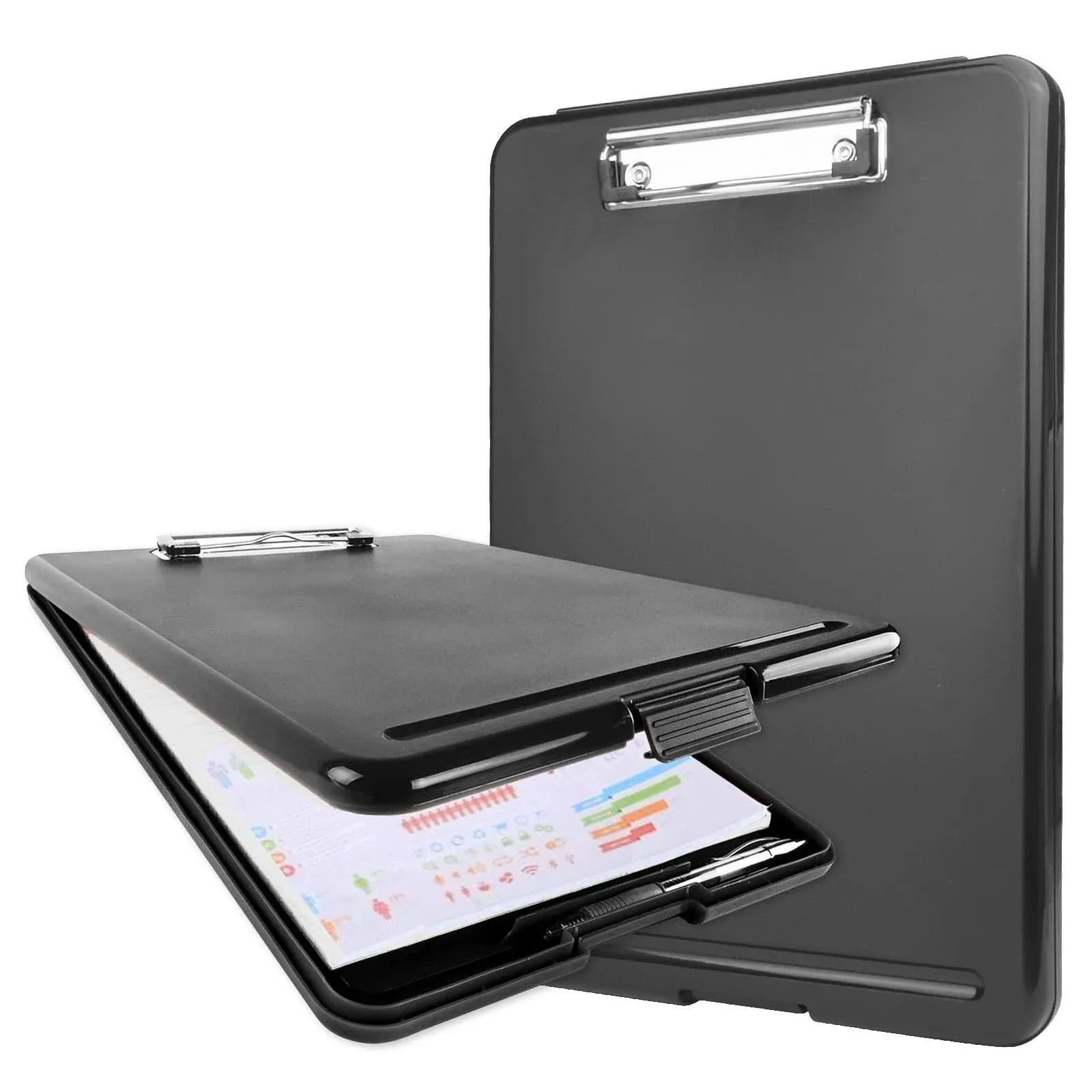 Lemical A4 Portable File Boxes Storage Clipboard Hanging Magazine File Organizer ...