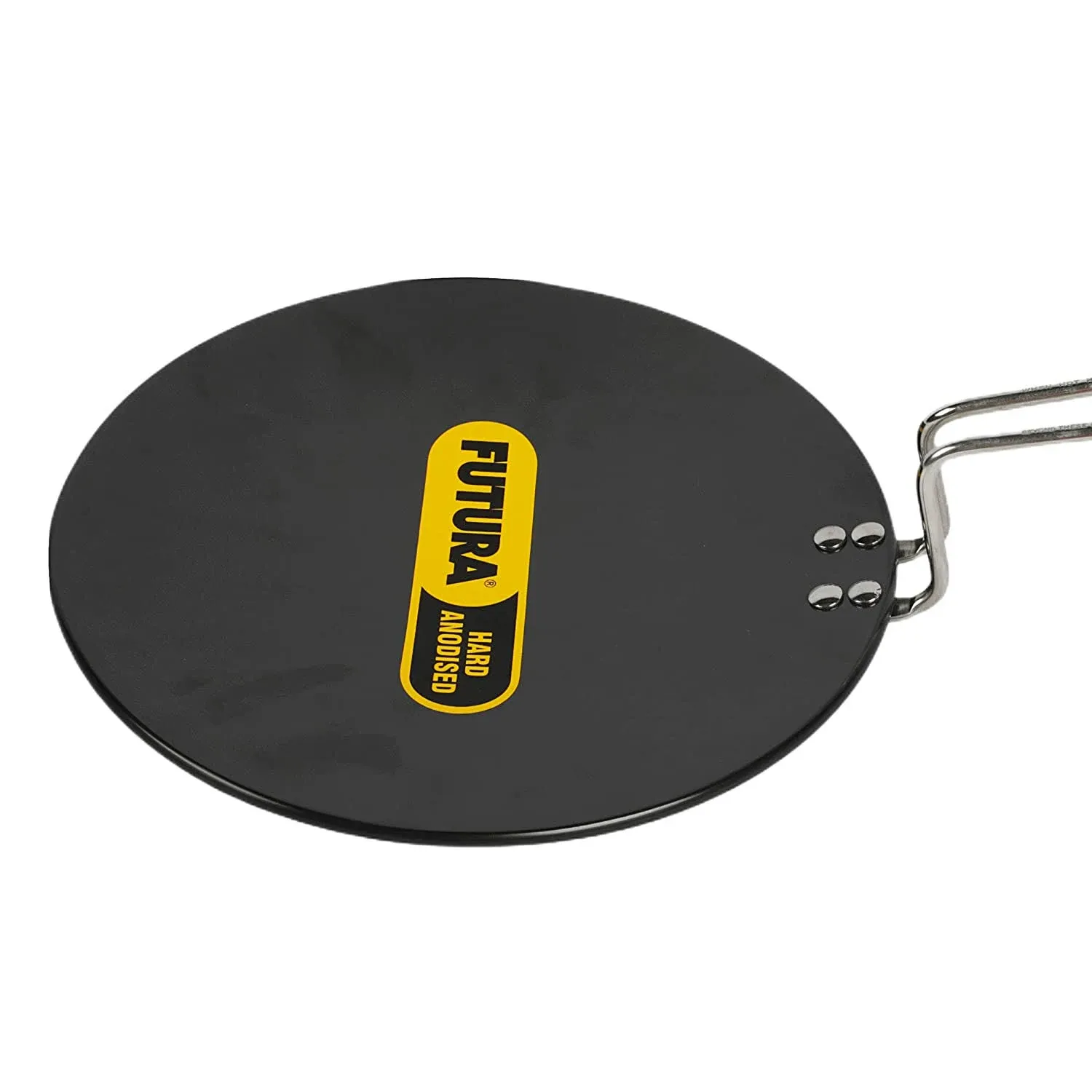 Hawkins L50 Futura Hard Anodised Concave Tava Griddle 10 in. - 6.35mm with Steel Handle