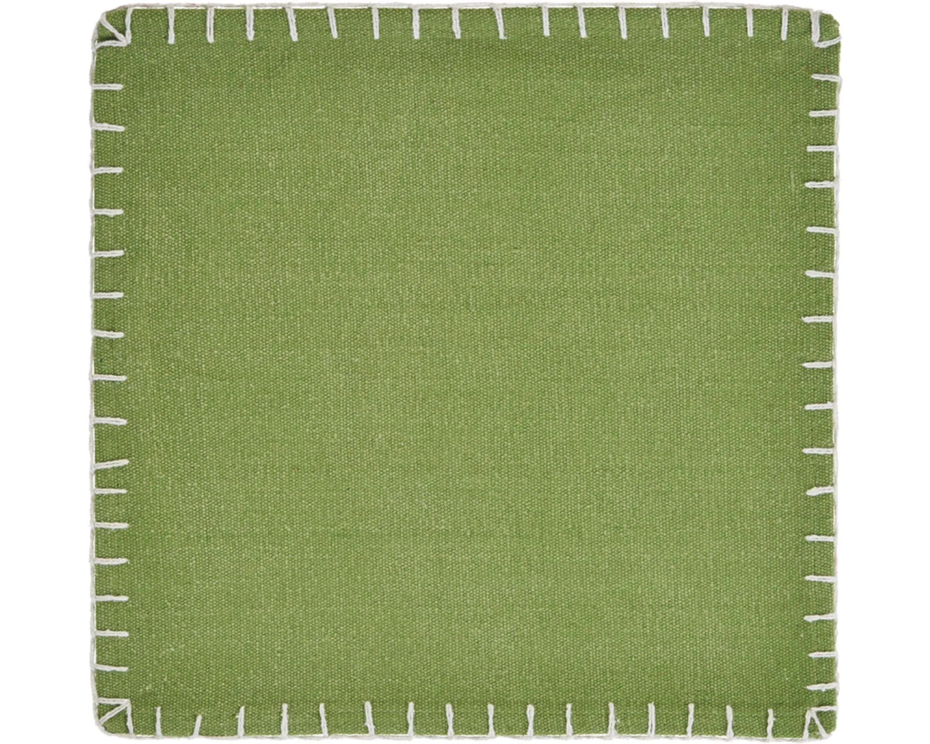 LR Home Olive Green Embroidered Edge Place Mat