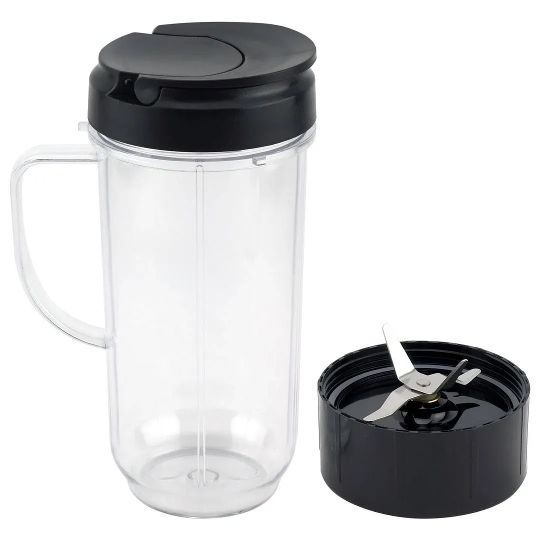 22 oz Tall Cup with Flip Top To-Go Lid and Cross Blade Replacement Parts for ...