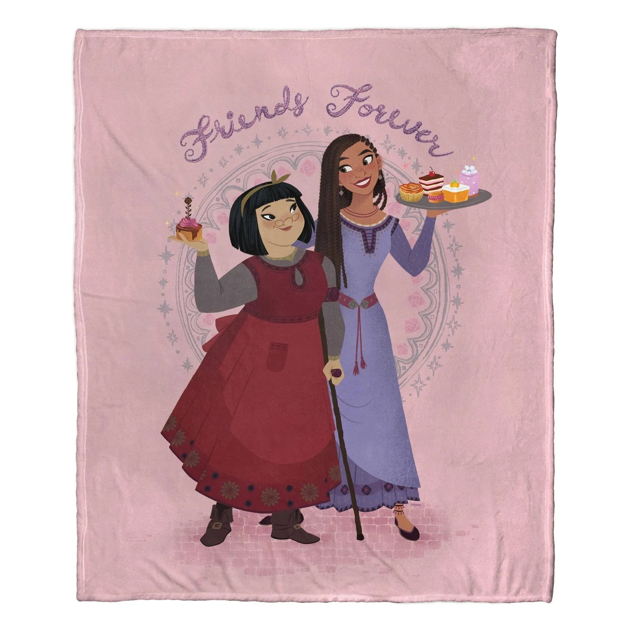 Northwest Disney Wish Silk Touch Throw Blanket, 50 x 60 inches, Friends Forever