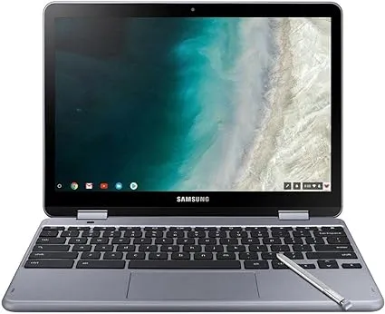 Samsung - Plus 2-in-1 12.2" Touch-Screen Chromebook - Intel Celeron - 4GB Memory - 32GB eMMC Flash Memory - Stealth Silver