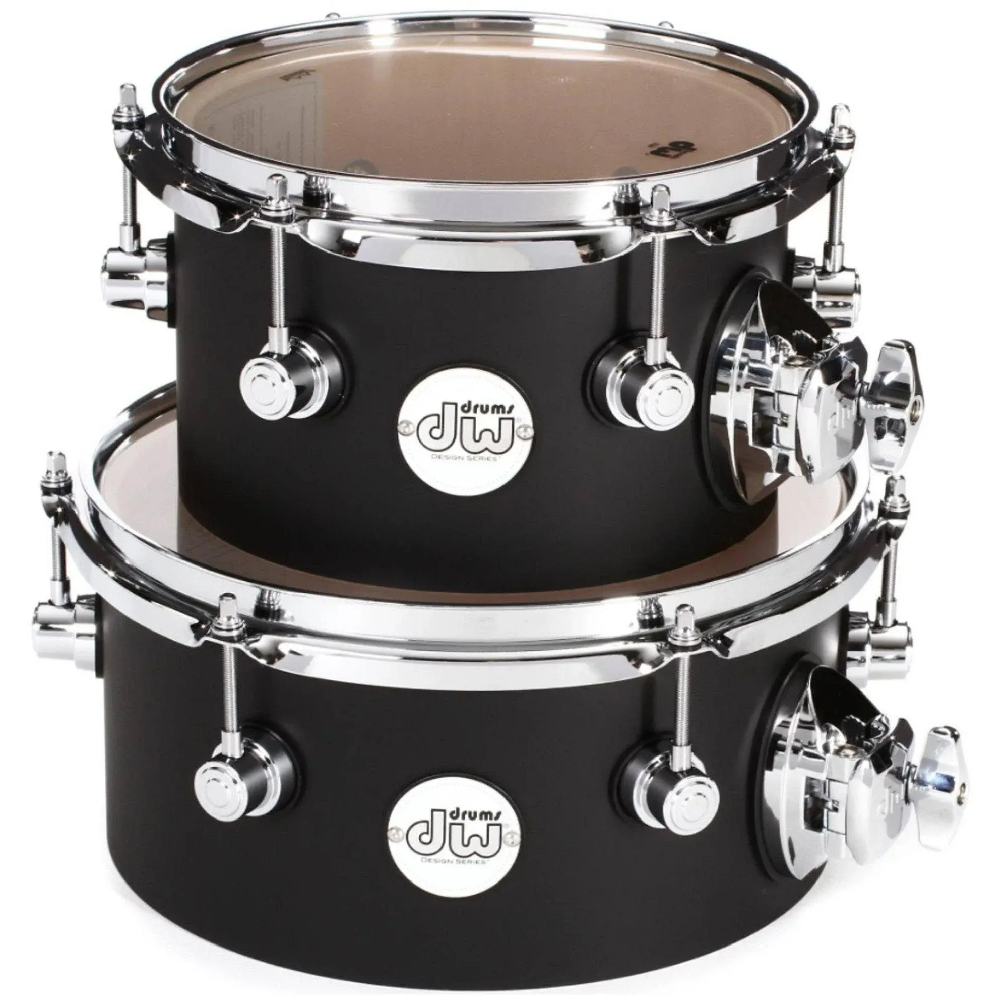 Drum Workshop Design Series Concert Tom 2-pack with mount - Black Sati