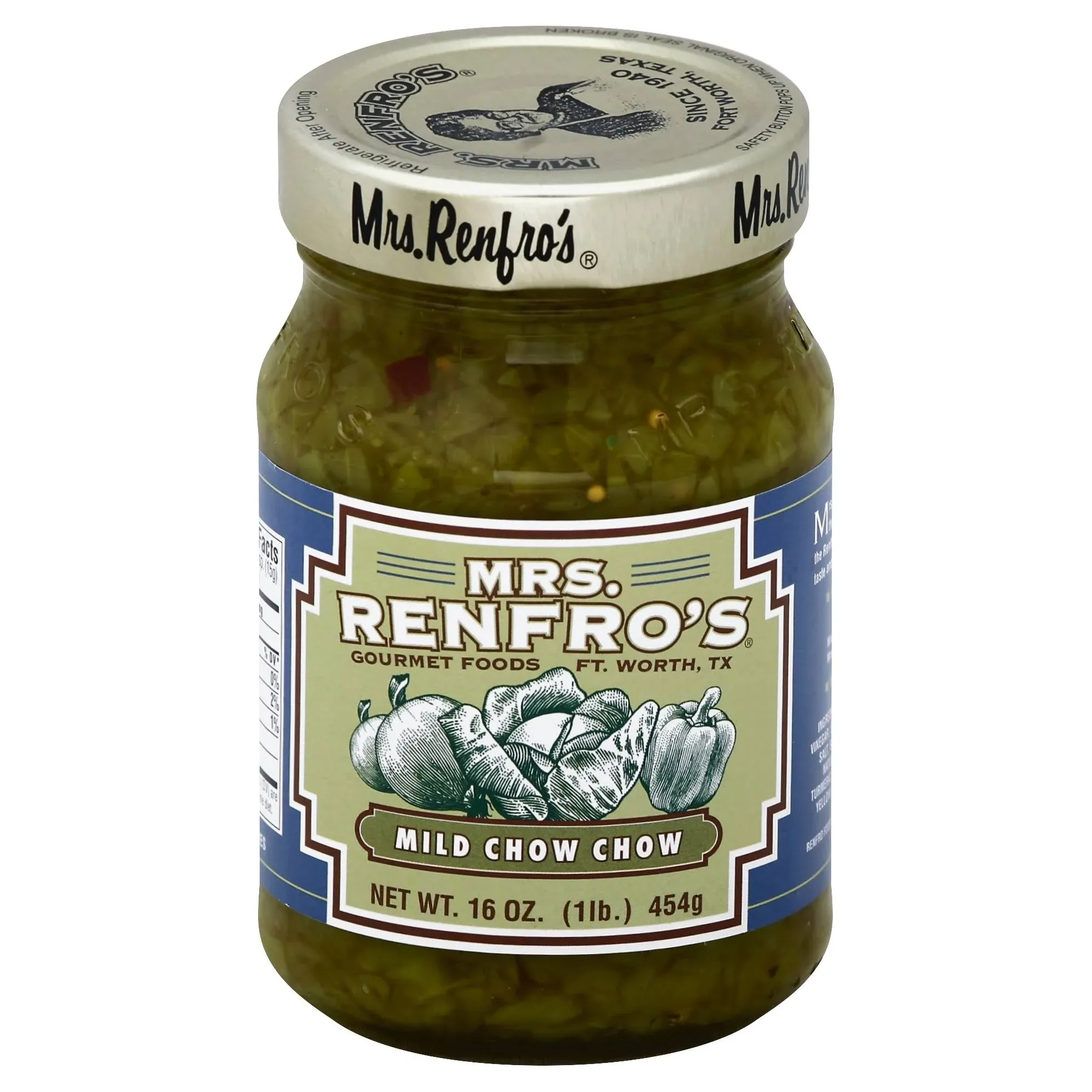 Mrs Renfros Chow Chow, Mild - 16 oz