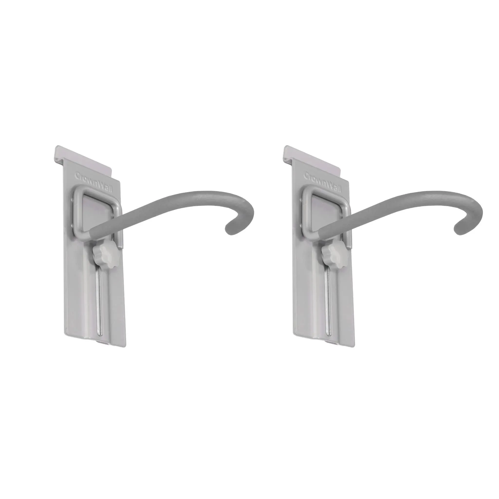 CrownWall Slatwall 55 lbs. Locking Bike Hook (2-Pack)