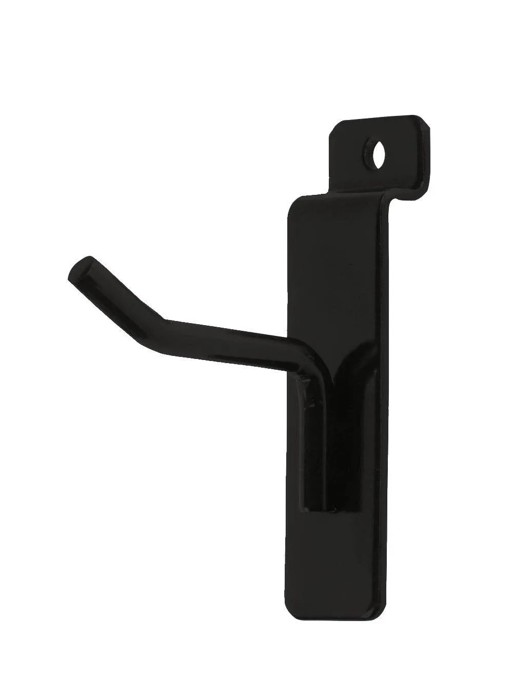 SSWBasics Slatwall Hooks - 2" Black 50 Count - 6mm Diameter Tubing