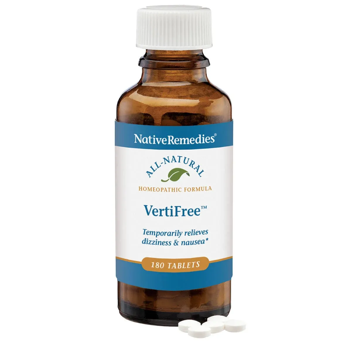 Native Remedies VertiFree, Homeopathic For Dizziness and Nausea - 180 Tablets