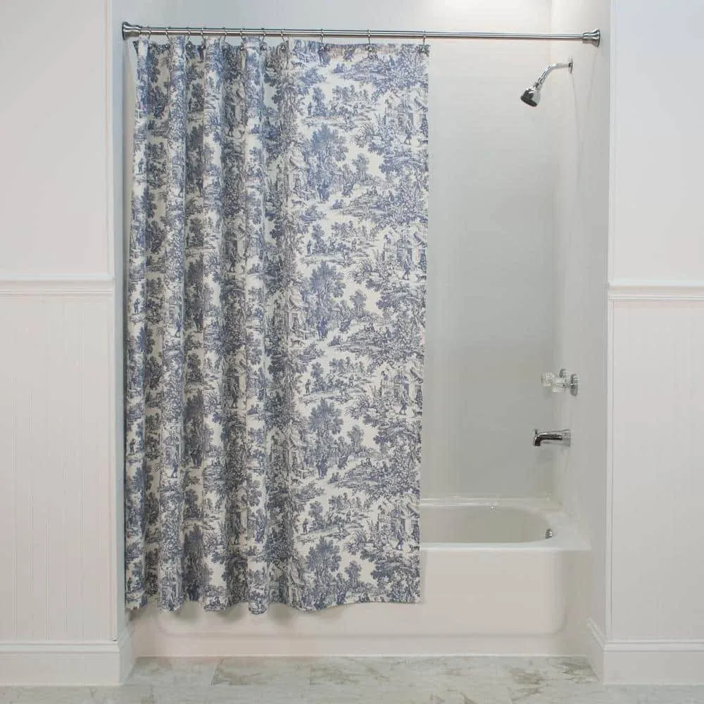 Ellis Curtain Victoria Park, Shower Curtain, Blue 72.00&#034; X 70.00&#034;