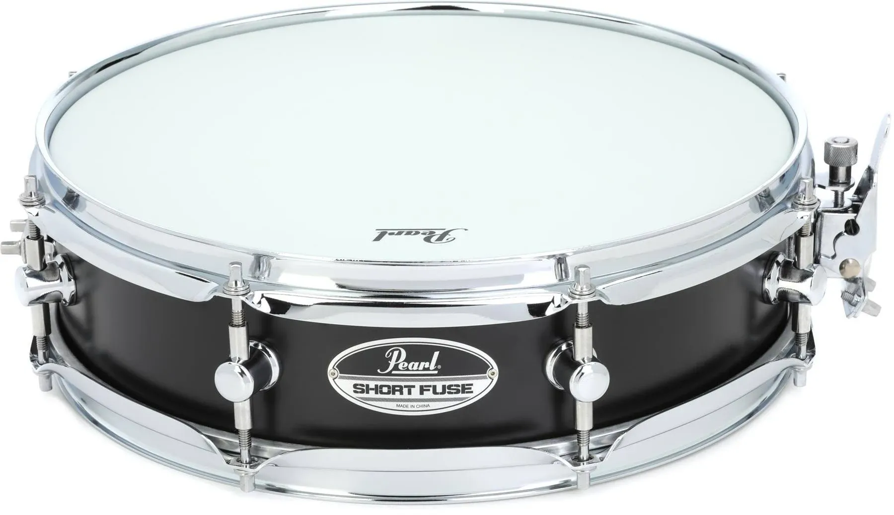 Pearl Short Fuse Black Steel Piccolo Snare Drum 13x3.5