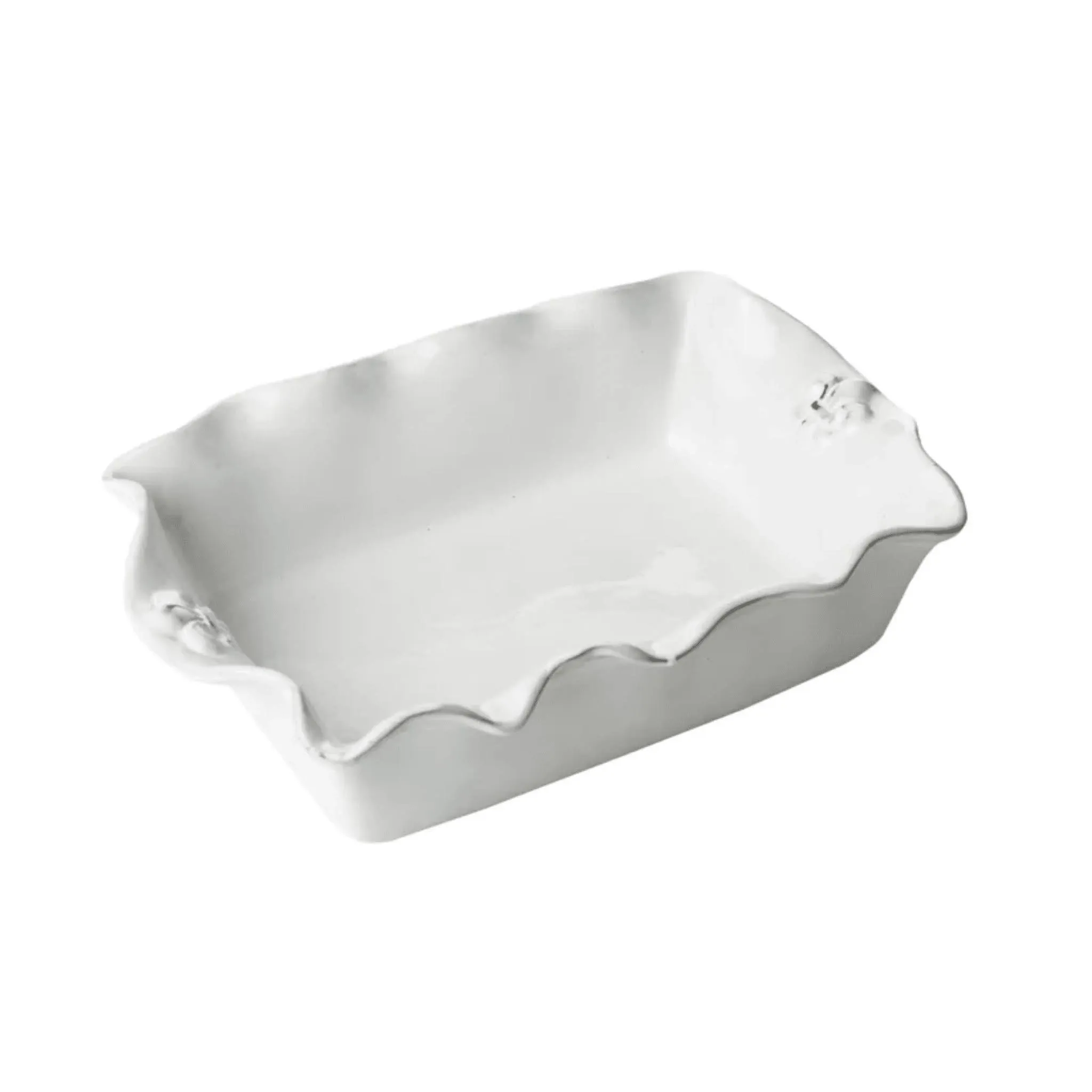 Abigails Fleur de Lis White Casserole Dish Rectangle