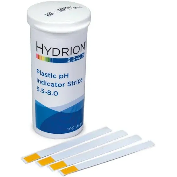 Hydrion Spectral PH Strips (pH 5.5 to 8.0), Pack 100