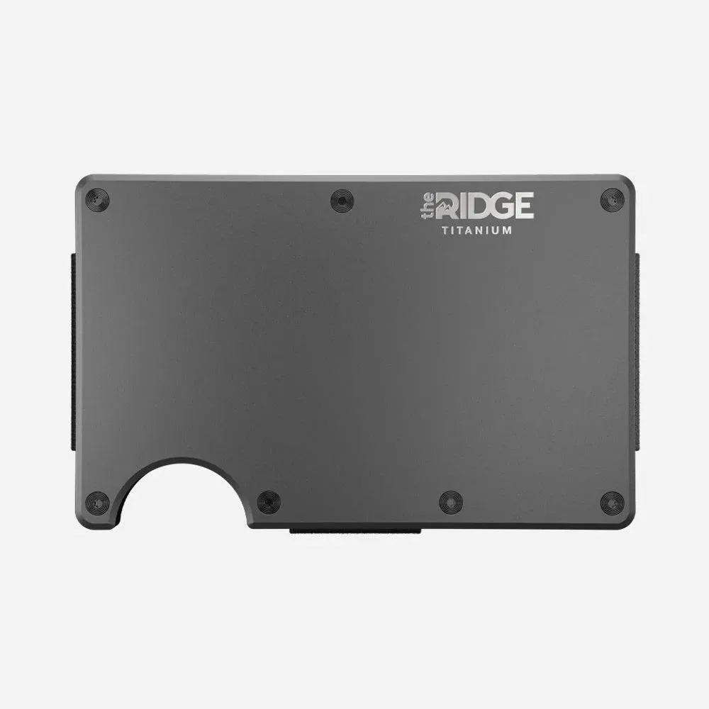 Ridge Men's Wallet Matte Gunmetal Titanium