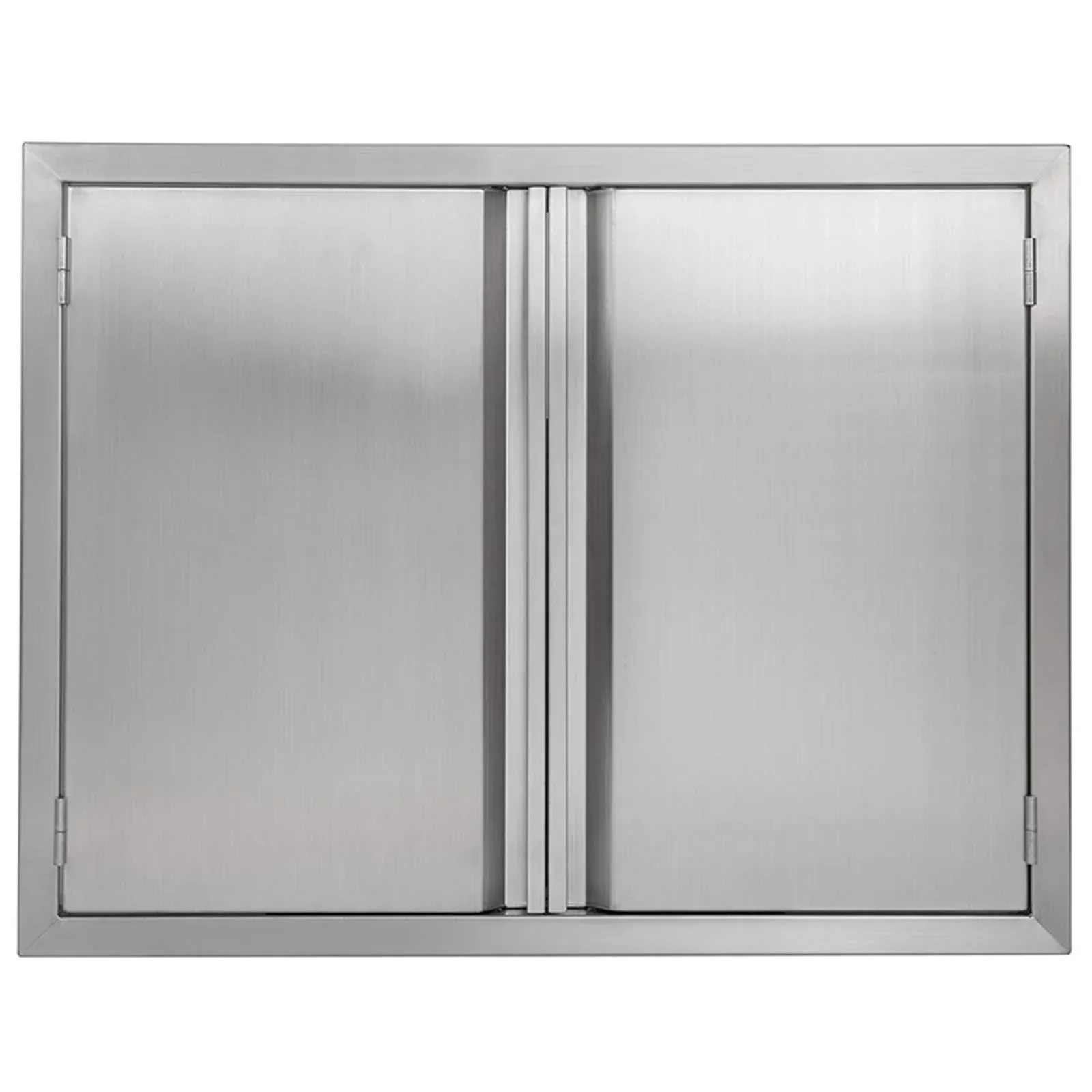 Double BBQ Access Door 31" W X 24" H 304 Brushed Stainless Steel BBQ Island Doors for Outdoor Kitchen Outdoor Cabinet Barbeque Grill or BBQ Island