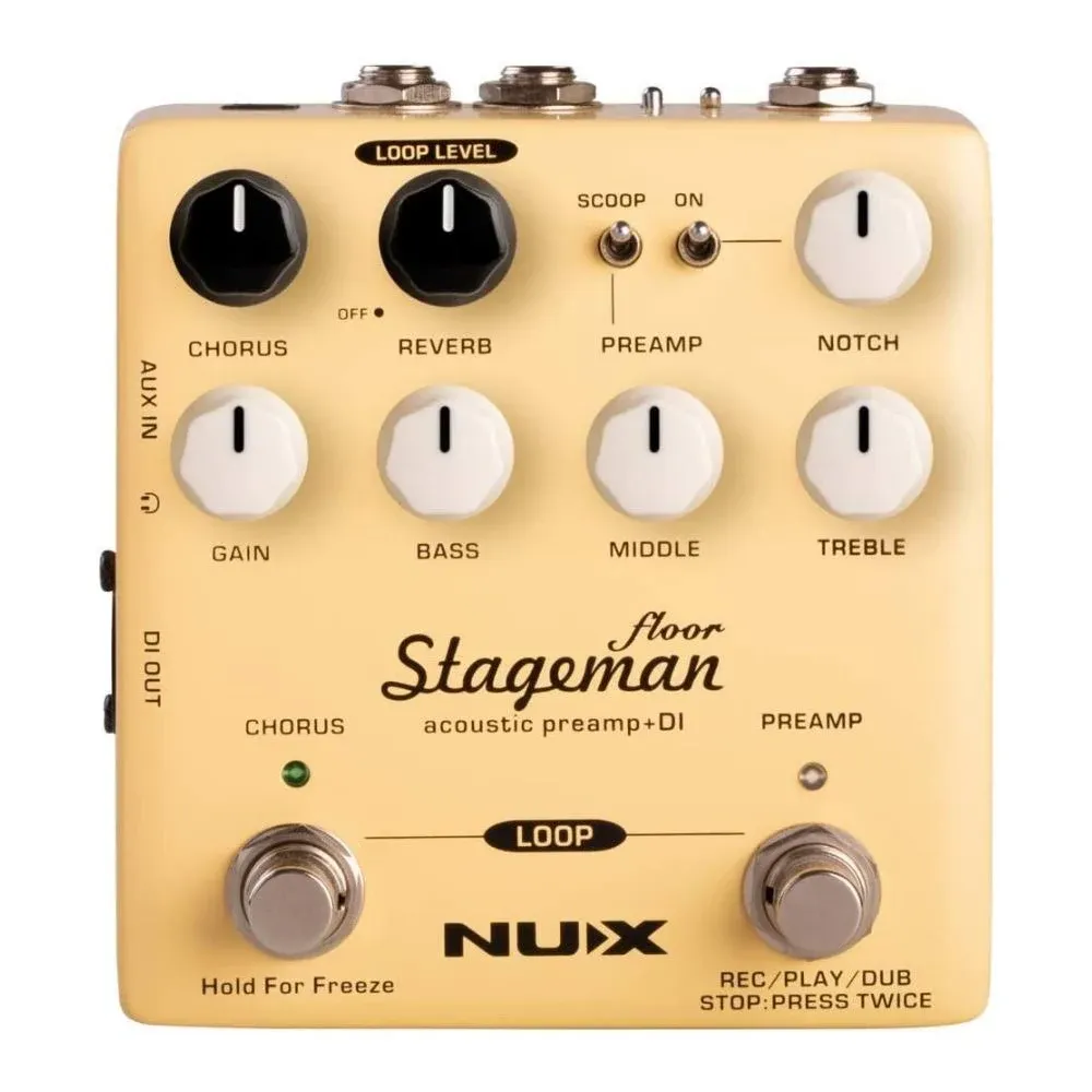 NUX Stageman Floor Acoustic Preamp DI Pedal