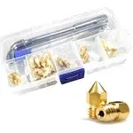 XIFOWE MK8 Nozzles 24 Pcs 3D Printer Brass Nozzles 0.2mm, 0.4mm,0.6mm, 0.8mm, 1 ...