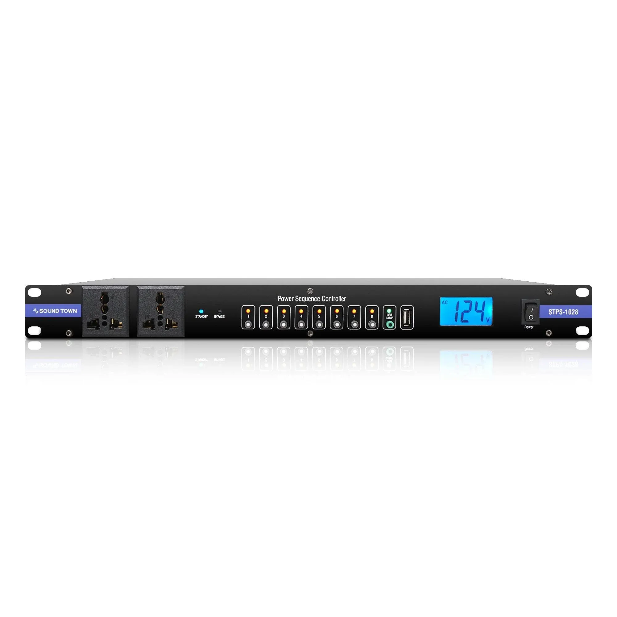 Sound Town STPS-1028 Rack-mountable AC Power Conditioner / Sequencer with Surge ...