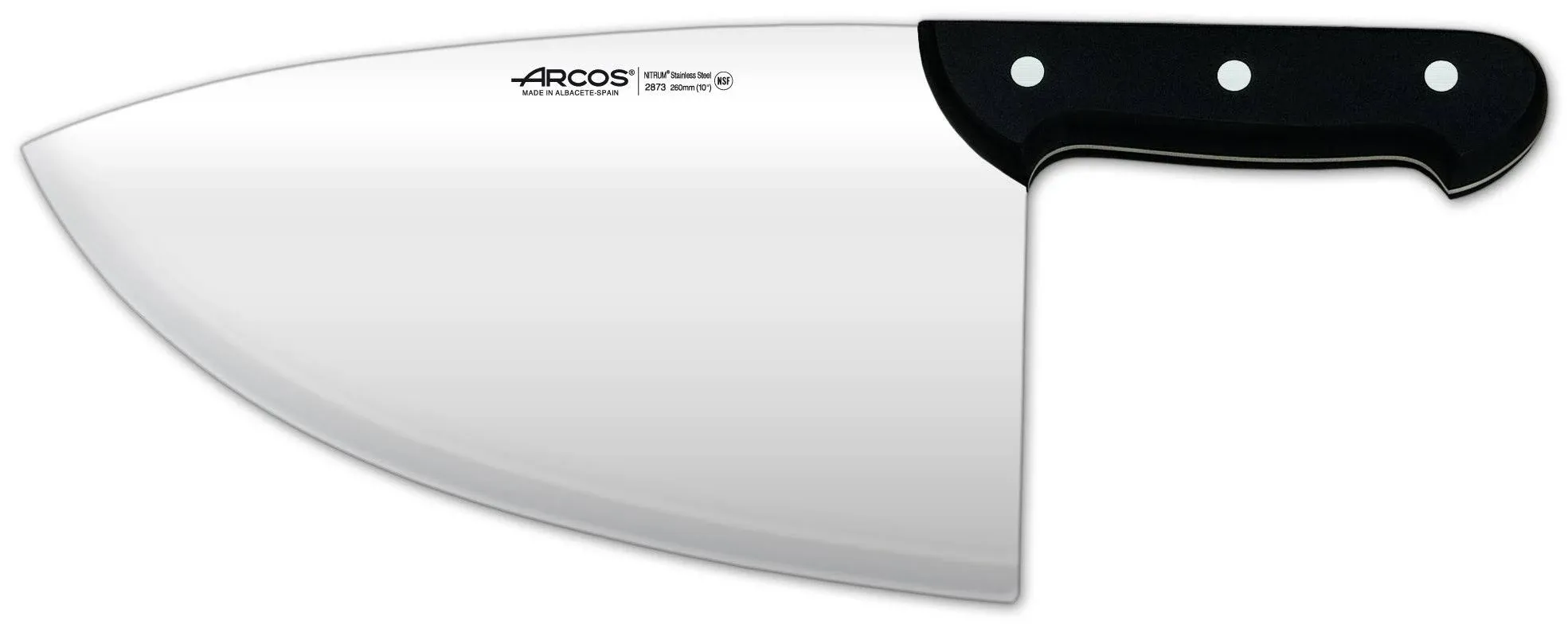 ARCOS 10 Inch Cleaver Knife with Nitrum Stainless Steel for Heavy Use, Black