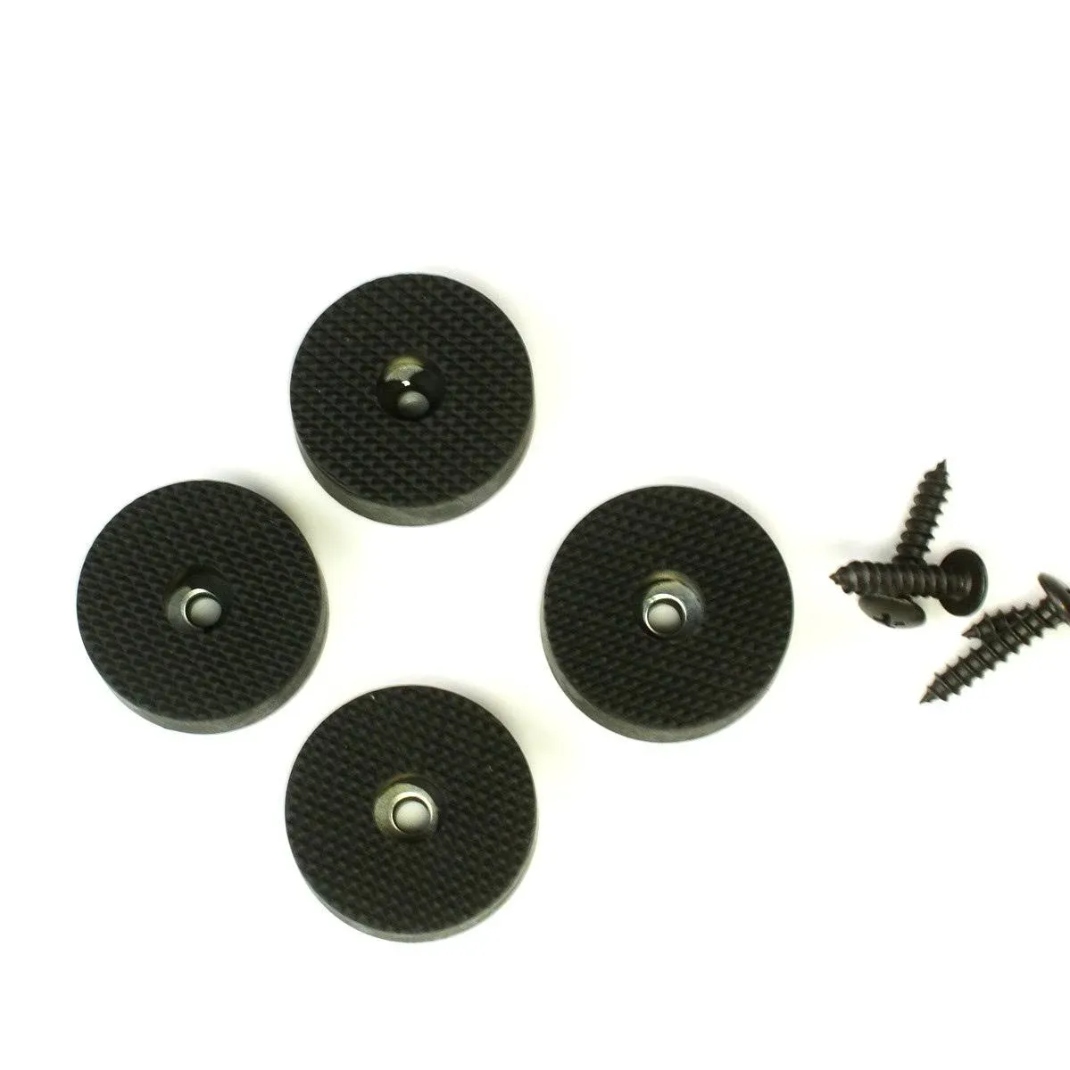 4x Quality Rubber Feet for Guitar Amps Speaker Cabinets etc, Large dim 35mm, Black