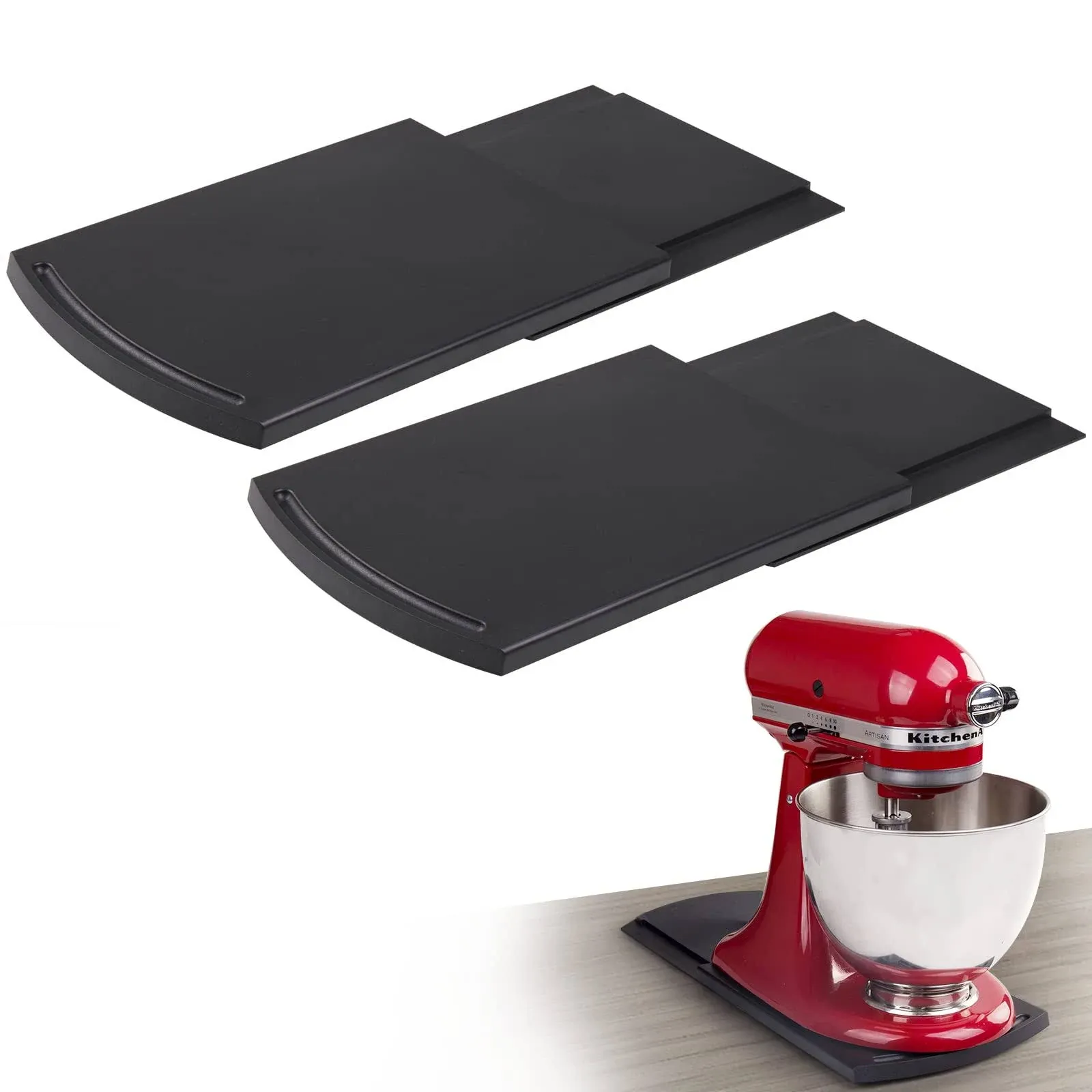 12&#034; Kitchen Caddy Sliding Tray Compatible w/ Coffee Maker w/ Rolling Wheels 2Pcs